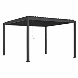 ΠΕΡΓΚΟΛΑ-ΚΙΟΣΚΙ ΜΕ ΜΕΤΑΛ. ΠΕΡΣΙΔΕΣ DOMECIL HM6612.01 ΑΛΟΥΜΙΝΙΟ ΜΑΥΡΟ 300x400x240Υεκ