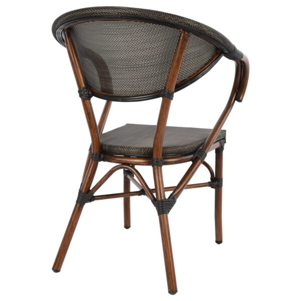 ΠΟΛΥΘΡΟΝΑ ΑΛΟΥΜΙΝΙΟΥ CLAY BAMBOO LOOK ΚΑΦΕ ΜΕ TEXTLINE HM5025 60,5x59x81Υ - Image 4