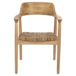 ΠΟΛΥΘΡΟΝΑ KINGSLEY HM9634.01 ΞΥΛΟ TEAK & ΨΑΘΑ ΣΕ ΦΥΣΙΚΟ ΧΡΩΜΑ 57,5x54x80Yεκ. - Image 3