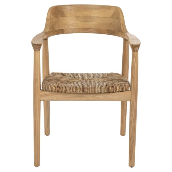 ΠΟΛΥΘΡΟΝΑ KINGSLEY HM9634.01 ΞΥΛΟ TEAK & ΨΑΘΑ ΣΕ ΦΥΣΙΚΟ ΧΡΩΜΑ 57,5x54x80Yεκ. - Image 3