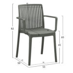 ΠΟΛΥΘΡΟΝΑ ΠΟΛΥΠΡΟΠΥΛΕΝΙΟΥ IDA HM6127.04 DARK OLIVE 53x50x82Υεκ. - Image 2