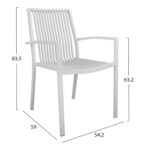 ΠΟΛΥΘΡΟΝΑ ΑΛΟΥΜΙΝΙΟΥ BRONCA HM5130.01 ΛΕΥΚΗ 54,2x59x83,5Υεκ. - Image 2