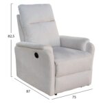 ΠΟΛΥΘΡΟΝΑ RELAX ΜΕ ΗΛΕΚΤΡΙΚΗ ΑΝΑΚΛΙΣΗ SYNTHIA HM3309.01 ΜΠΕΖ ΥΦΑΣΜΑ 75x87x102Yεκ - Image 2