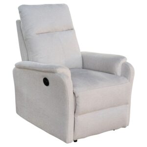 ΠΟΛΥΘΡΟΝΑ RELAX ΜΕ ΗΛΕΚΤΡΙΚΗ ΑΝΑΚΛΙΣΗ SYNTHIA HM3309.01 ΜΠΕΖ ΥΦΑΣΜΑ 75x86x100Yεκ