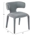 ΠΟΛΥΘΡΟΝΑ ΤΡΑΠΕΖΑΡΙΑΣ BIEN HM18361.01 ΑΝΟΙΧΤΟ ΓΚΡΙ ΥΦΑΣΜΑ 49,5x55,5x76Υ εκ. - Image 3