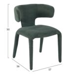 ΠΟΛΥΘΡΟΝΑ ΤΡΑΠΕΖΑΡΙΑΣ BIEN HM18361.04 ΠΡΑΣΙΝΟ ΥΦΑΣΜΑ 49,5x55,5x76Υεκ. - Image 2