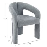 ΠΟΛΥΘΡΟΝΑ ΤΡΑΠΕΖΑΡΙΑΣ NEZA HM18362.01 ΑΝΟΙΧΤΟ ΓΚΡΙ ΥΦΑΣΜΑ 64x60x76,5Υεκ - Image 2