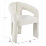 ΠΟΛΥΘΡΟΝΑ ΤΡΑΠΕΖΑΡΙΑΣ NEZA HM18362.02 ΕΚΡΟΥ ΥΦΑΣΜΑ 64x50x76,5Υ εκ. - Image 3