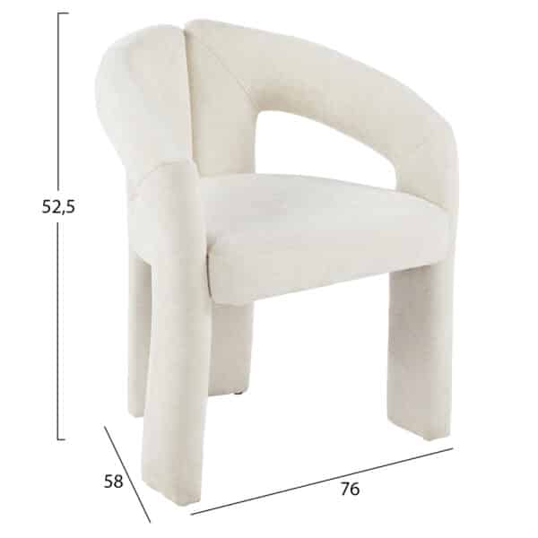 ΠΟΛΥΘΡΟΝΑ ΤΡΑΠΕΖΑΡΙΑΣ NEZA HM18362.02 ΕΚΡΟΥ ΥΦΑΣΜΑ 64x50x76,5Υ εκ. - Image 3