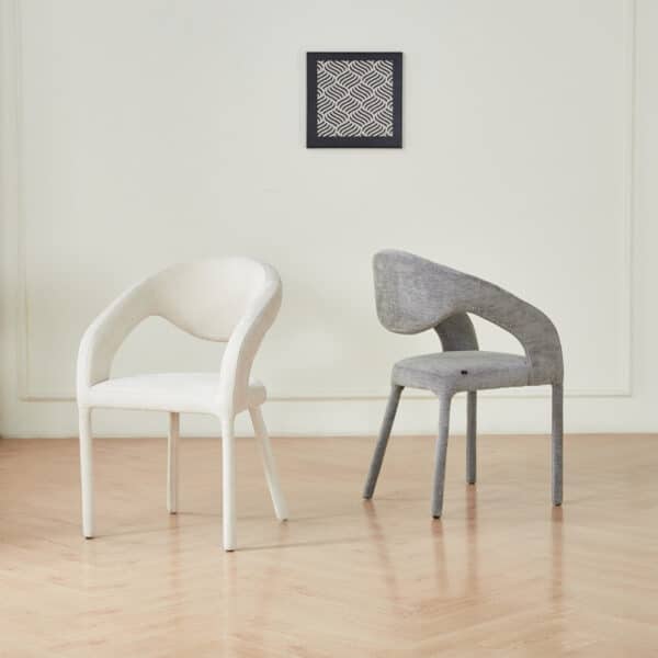 ΠΟΛΥΘΡΟΝΑ ΤΡΑΠΕΖΑΡΙΑΣ OFILIA HM18363.01 ΑΝΟΙΧΤΟ ΓΚΡΙ ΥΦΑΣΜΑ 58x54,5x85,5Υεκ - Image 2