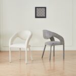 ΠΟΛΥΘΡΟΝΑ ΤΡΑΠΕΖΑΡΙΑΣ OFILIA HM18363.02 ΕΚΡΟΥ ΥΦΑΣΜΑ 58x54,5x85,5Υεκ - Image 2