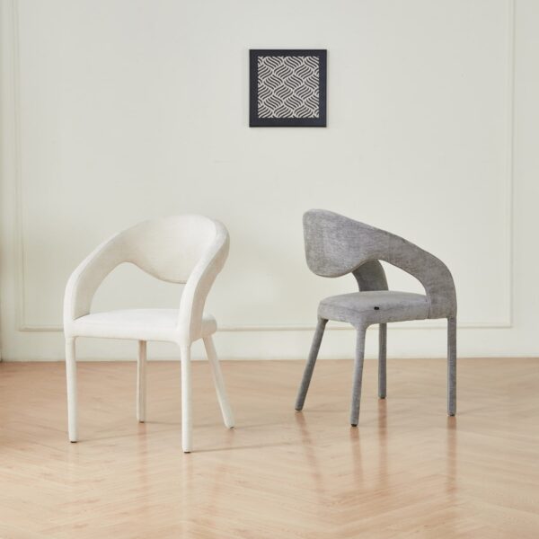 ΠΟΛΥΘΡΟΝΑ ΤΡΑΠΕΖΑΡΙΑΣ OFILIA HM18363.02 ΕΚΡΟΥ ΥΦΑΣΜΑ 58x54,5x85,5Υεκ - Image 2