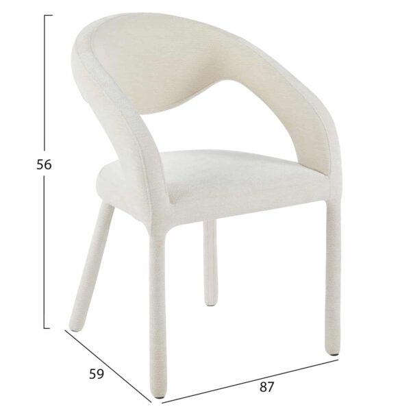 ΠΟΛΥΘΡΟΝΑ ΤΡΑΠΕΖΑΡΙΑΣ OFILIA HM18363.02 ΕΚΡΟΥ ΥΦΑΣΜΑ 58x54,5x85,5Υεκ - Image 3