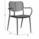 ΠΟΛΥΘΡΟΝΑ ΤΡΑΠΕΖΑΡΙΑΣ HILLIARD HM6644.01 ΑΛΟΥΜΙΝΙΟ ΣΕ ΓΚΡΙ 56x58x80Υεκ - Image 2