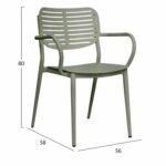 ΠΟΛΥΘΡΟΝΑ ΤΡΑΠΕΖΑΡΙΑΣ HILLIARD HM6644.07 ΑΛΟΥΜΙΝΙΟ ΣΕ OLIVE GREEN 56x58x80Υεκ - Image 2