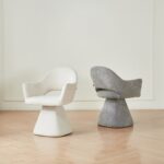 ΠΟΛΥΘΡΟΝΑ ΤΡΑΠΕΖΑΡΙΑΣ ΠΕΡΙΣΤΡΕΦΟΜΕΝΗ SIMA HM18360.01 ΓΚΡΙ ΥΦΑΣΜΑ 64x61x84,5Υεκ - Image 2