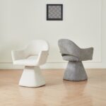 ΠΟΛΥΘΡΟΝΑ ΤΡΑΠΕΖΑΡΙΑΣ ΠΕΡΙΣΤΡΕΦΟΜΕΝΗ SIMA HM18360.02 ΕΚΡΟΥ ΥΦΑΣΜΑ 64x61x84,5Υεκ - Image 2