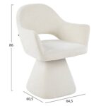 ΠΟΛΥΘΡΟΝΑ ΤΡΑΠΕΖΑΡΙΑΣ ΠΕΡΙΣΤΡΕΦΟΜΕΝΗ SIMA HM18360.02 ΕΚΡΟΥ ΥΦΑΣΜΑ 64x61x84,5Υεκ - Image 3