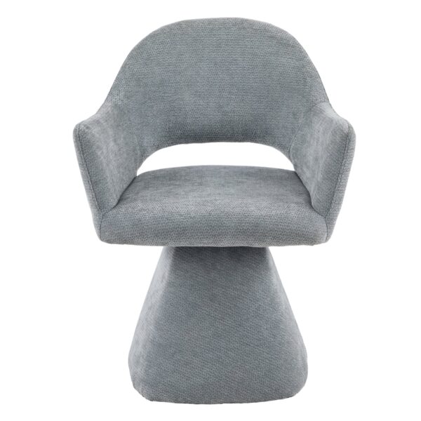 ΠΟΛΥΘΡΟΝΑ ΤΡΑΠΕΖΑΡΙΑΣ ΠΕΡΙΣΤΡΕΦΟΜΕΝΗ SIMA HM18360.01 ΓΚΡΙ ΥΦΑΣΜΑ 64x61x84,5Υεκ - Image 4