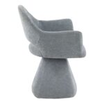 ΠΟΛΥΘΡΟΝΑ ΤΡΑΠΕΖΑΡΙΑΣ ΠΕΡΙΣΤΡΕΦΟΜΕΝΗ SIMA HM18360.01 ΓΚΡΙ ΥΦΑΣΜΑ 64x61x84,5Υεκ - Image 5