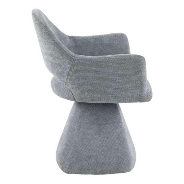 ΠΟΛΥΘΡΟΝΑ ΤΡΑΠΕΖΑΡΙΑΣ ΠΕΡΙΣΤΡΕΦΟΜΕΝΗ SIMA HM18360.01 ΓΚΡΙ ΥΦΑΣΜΑ 64x61x84,5Υεκ - Image 5