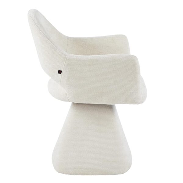 ΠΟΛΥΘΡΟΝΑ ΤΡΑΠΕΖΑΡΙΑΣ ΠΕΡΙΣΤΡΕΦΟΜΕΝΗ SIMA HM18360.02 ΕΚΡΟΥ ΥΦΑΣΜΑ 64x61x84,5Υεκ - Image 5