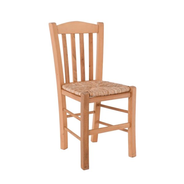 CASA Καρέκλα Οξιά Βαφή Εμποτισμού Φυσικό, Κάθισμα Ψάθα 42x45x88cm - Image 2