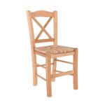 METRO Καρέκλα Οξιά Βαφή Εμποτισμού Φυσικό, Κάθισμα Ψάθα 43x47x88cm - Image 2