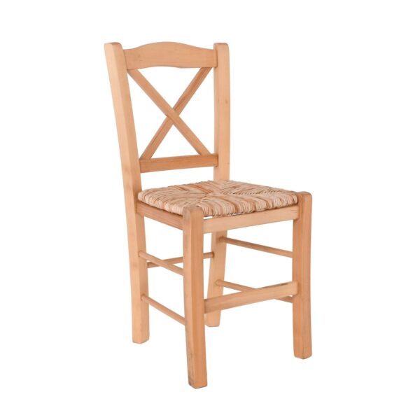 METRO Καρέκλα Οξιά Βαφή Εμποτισμού Φυσικό, Κάθισμα Ψάθα 43x47x88cm - Image 2