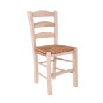 ΣΚΥΡΟΣ Καρέκλα Άβαφη Οξιά με Ψάθα Αβίδωτη 41x43x89cm - Image 2