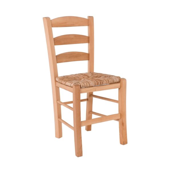 ΣΚΥΡΟΣ Καρέκλα Οξιά Βαφή Εμποτισμού Φυσικό, Κάθισμα Ψάθα 41x43x89cm - Image 2
