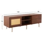 ΣΕΤ ΜΠΟΥΦΕΣ & ΕΠΙΠΛΟ ΤΗΛΕΟΡΑΣΗΣ MEEN HM21343 MDF ΜΕ ΚΑΠΛΑΜΑ ΚΑΡΥΔΙΑΣ - Image 2