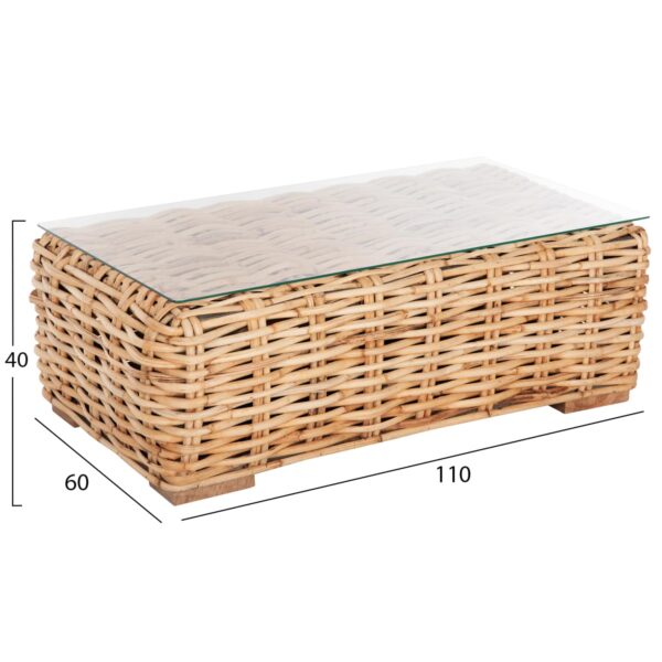 ΣΕΤ ΣΑΛΟΝΙ 4ΤΜΧ TROPEL HM11940 ΦΥΣΙΚΟ RATTAN-2ΘΕΣΙΟΣ ΚΑΝΑΠΕΣ-2 ΠΟΛΥΘΡΟΝΕΣ-ΤΡΑΠΕΖΙ - Image 4