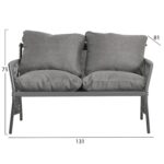 ΣΕΤ ΣΑΛΟΝΙ ΕΞ.ΧΩΡΟΥ 4 ΘΕΣΕΩΝ DEANDRA HM6507.01 ΜΕΤΑΛΛΟ & ΜΑΞΙΛΑΡΙΑ ΣΕ ΓΚΡΙ - Image 2