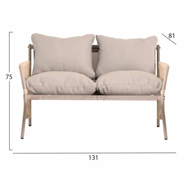 ΣΕΤ ΣΑΛΟΝΙ ΕΞ.ΧΩΡΟΥ 4 ΘΕΣΕΩΝ DEANDRA HM6507.02 ΣΑΜΠΑΝΙ ΜΕΤΑΛΛΟ--ΓΚΡΙ ΜΑΞΙΛΑΡΙΑ - Image 2