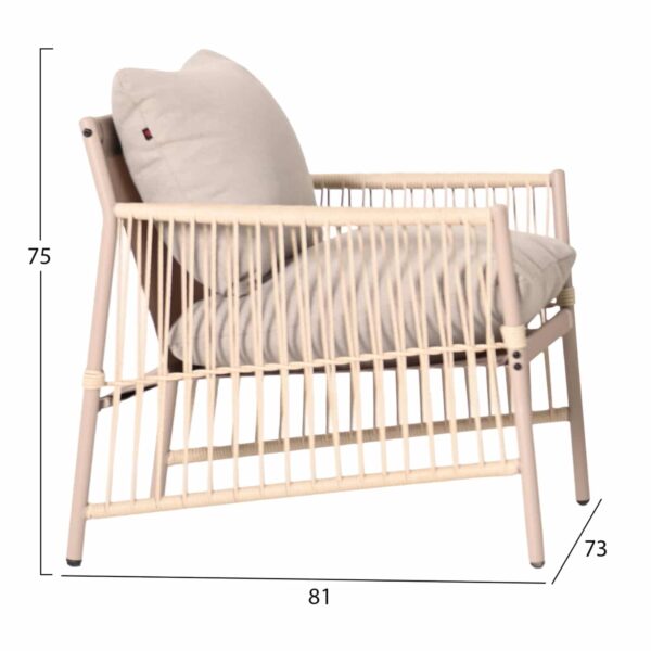 ΣΕΤ ΣΑΛΟΝΙ ΕΞ.ΧΩΡΟΥ 4 ΘΕΣΕΩΝ DEANDRA HM6507.02 ΣΑΜΠΑΝΙ ΜΕΤΑΛΛΟ--ΓΚΡΙ ΜΑΞΙΛΑΡΙΑ - Image 3