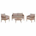 ΣΕΤ ΣΑΛΟΝΙ ΕΞ.ΧΩΡΟΥ 4ΤΜΧ KANU HM6416 ΞΥΛΟ ΑΚΑΚΙΑΣ-ΜΕΤΑΛΛΟ-ΣΧΟΙΝΙ -- ΜΠΕΖ - Image 5