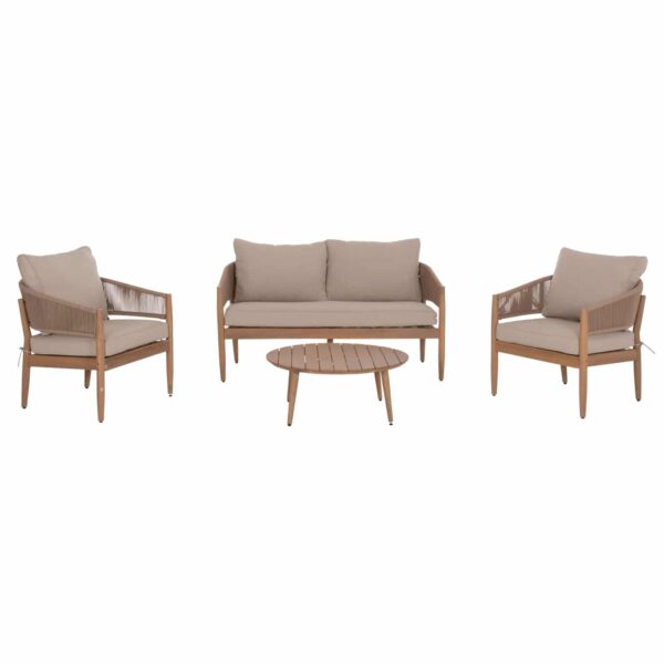 ΣΕΤ ΣΑΛΟΝΙ ΕΞ.ΧΩΡΟΥ 4ΤΜΧ KANU HM6416 ΞΥΛΟ ΑΚΑΚΙΑΣ-ΜΕΤΑΛΛΟ-ΣΧΟΙΝΙ -- ΜΠΕΖ - Image 5