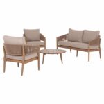 ΣΕΤ ΣΑΛΟΝΙ ΕΞ.ΧΩΡΟΥ 4ΤΜΧ KANU HM6416 ΞΥΛΟ ΑΚΑΚΙΑΣ-ΜΕΤΑΛΛΟ-ΣΧΟΙΝΙ -- ΜΠΕΖ - Image 6