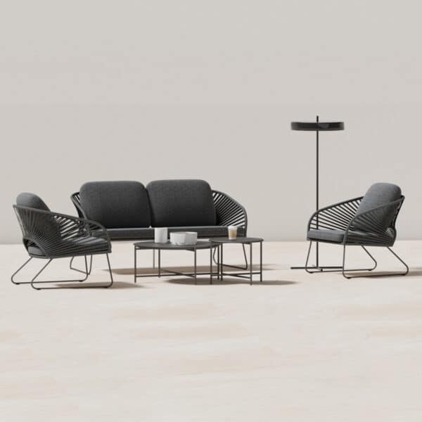 ΣΕΤ ΣΑΛΟΝΙ ΕΞ.ΧΩΡΟΥ 5ΤΜΧ VERMONT HM6504.01 ΜΕΤΑΛΛΟ-ΣΧΟΙΝΙ-ΓΥΑΛΙ--ΓΚΡΙ - Image 2