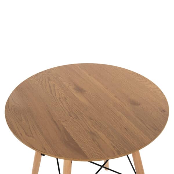 ΣΕΤ ΤΡΑΠΕΖΑΡΙΑΣ 3ΤΜΧ TWIST HM21370 ΣΤΡΟΓΓΥΛΟ ΤΡΑΠΕΖΙ Φ60 & 2 ΚΑΡΕΚΛΕΣ ΣΕ ΚΑΠΟΥΤΣΙΝΟ - Image 4