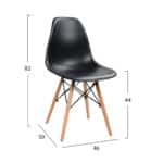 ΣΕΤ ΤΡΑΠΕΖΑΡΙΑΣ 3ΤΜΧ KELVIN HM21376 ΤΕΤΡΑΓΩΝΟ ΤΡΑΠΕΖΙ SONAMA OAK--2 ΚΑΡΕΚΛΕΣ ΜΑΥΡΕΣ - Image 3