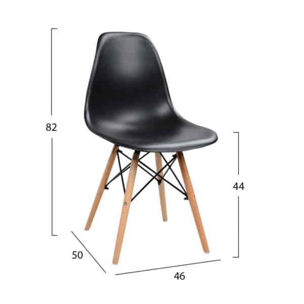 ΣΕΤ ΤΡΑΠΕΖΑΡΙΑΣ 3ΤΜΧ TWIST HM21378 ΤΕΤΡΑΓΩΝΟ ΤΡΑΠΕΖΙ & 2 ΚΑΡΕΚΛΕΣ ΣΕ ΜΑΥΡΟ - Image 2
