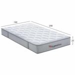 ΣΤΡΩΜΑ ΔΙΠΛΟ HYPNOTTICA HM748.04 POCKET SPRINGS--ΛΕΥΚΟ 140x200x25Υεκ. - Image 2