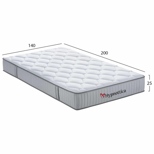 ΣΤΡΩΜΑ ΔΙΠΛΟ HYPNOTTICA HM748.04 POCKET SPRINGS--ΛΕΥΚΟ 140x200x25Υεκ. - Image 2