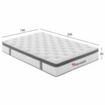 ΣΤΡΩΜΑ ΔΙΠΛΟ SILENTIUM HM749.04 POCKET SPRINGS--ΛΕΥΚΟ 140x200x30Υεκ. - Image 2