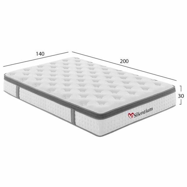 ΣΤΡΩΜΑ ΔΙΠΛΟ SILENTIUM HM749.04 POCKET SPRINGS--ΛΕΥΚΟ 140x200x30Υεκ. - Image 2