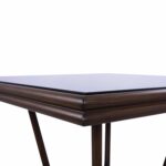 ΤΡΑΠΕΖΙ ΑΛΟΥΜΙΝΙΟΥ HARLOW 70X70X76Υ ΜΕ ΟΨΗ BAMBOO HM5568.03 ΚΑΦΕ ΜΕ ΓΥΑΛΙ - Image 5