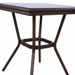 ΤΡΑΠΕΖΙ ΑΛΟΥΜΙΝΙΟΥ HARLOW 70X70X76Υ ΜΕ ΟΨΗ BAMBOO HM5568.03 ΚΑΦΕ ΜΕ ΓΥΑΛΙ - Image 6