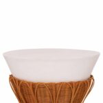 ΤΡΑΠΕΖΙ ΒΟΗΘΗΤΙΚΟ PERRAL HM18164.02S FIBER CEMENT ΛΕΥΚΟ-ΦΥΣΙΚΟ RATTAN--Φ42x36Υεκ - Image 4